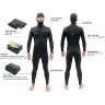 Гидрокостюм DAKINE MEN'S MISSION CHEST ZIP HOODED 4/3mm Black Размер XL DK21M43HMZ (0604565433480)